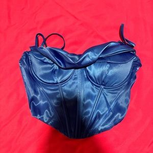 blue corset top